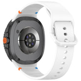 For Samsung Galaxy Watch8 Classic 46mm / Watch8 44mm / 40mm xDfind Stitched Solid Color Silicone Watch Band